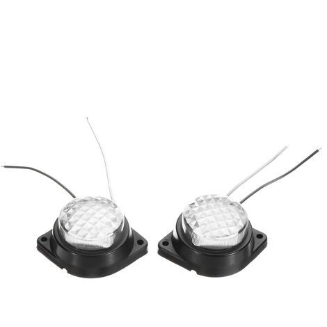 24 V weißes rundes LED-Licht vorne und hinten, Seitenmarkierungsleuchte für  Anhänger, LKW, 6 LED-Signallampen