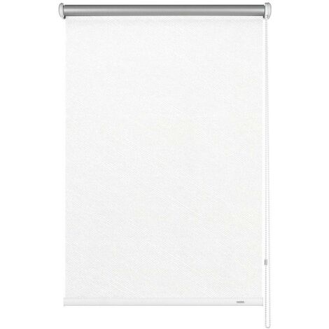 Seitenzug-Thermo-Rollo, Streifen weiß, energiesparend Größe ca. 52x180 cm