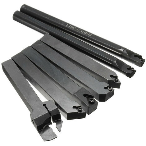 Kit Porte-Outils Pour Tour EsportsMJJ 7Pcs - Tige 12mm Avec Inserts Carbure