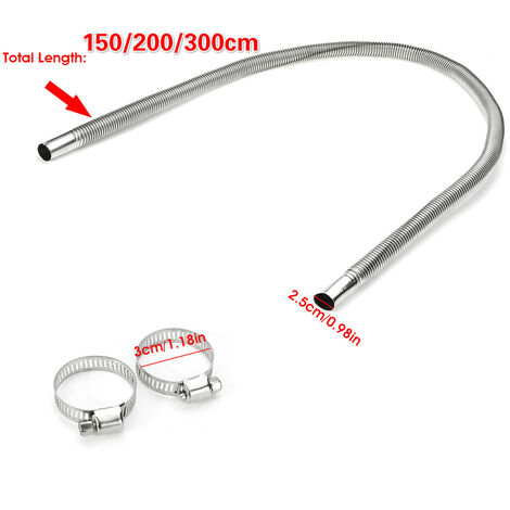 Gaine Thermique Pour Tuyau D’échappement - 25mm X 120cm - Résiste Haute Température - Compatible 22-24mm - Livrée Avec Clips