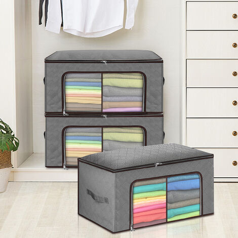 Sac De Rangement Auto-compressif HOIDOKLY - Taille L (52x42x30 Cm) - Pour Couettes, Couvertures, Vêtements - Gain De Place, étanche