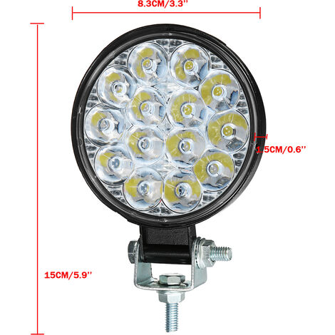 GES - Barre LED 27W 3000lm | Spot Tout-Terrain 6000K | Pour Jeep, SUV, Camion | Étanche IP65