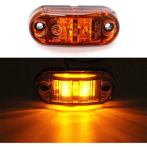 Lumière gabarit position latéral ovale orange 12V camping car