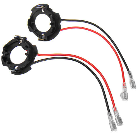 2 Adaptateurs Ampoule LED H7 - Support Phare Aluminium - Compatible Mercedes, Opel, SAAB - Argent
