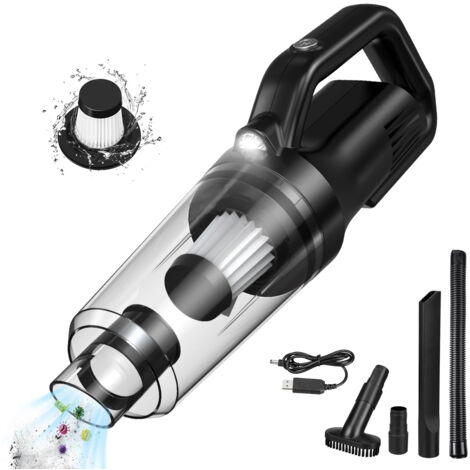 Aspirateur Voiture Sans Fil 9000Pa | Rechargeable USB | Filtre HEPA Lavable | LED | Portable Et Puissant