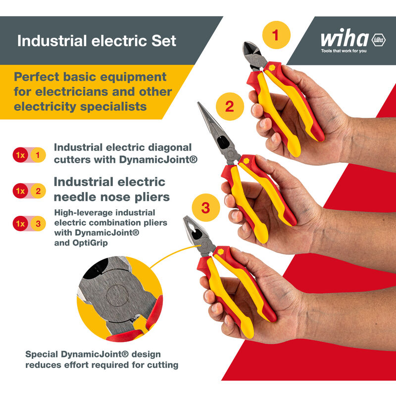 Wiha Tools 34682 8 Piece Classic Grip Pliers And Cutters Tray Set - View #4