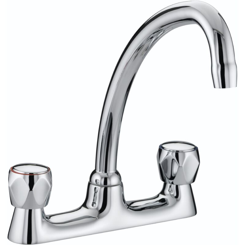 Bristan VAC BDSM C MT Club Budget Deck Sink Mixer Chrome Metal Head Kitchen Tap