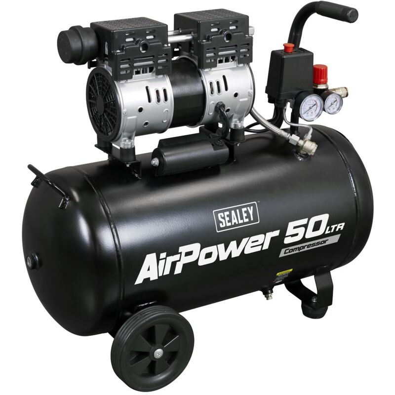 230V PORTABLE SUPER SILENT AIR COMPRESSOR 24 LT 1,5 HP OIL FREE