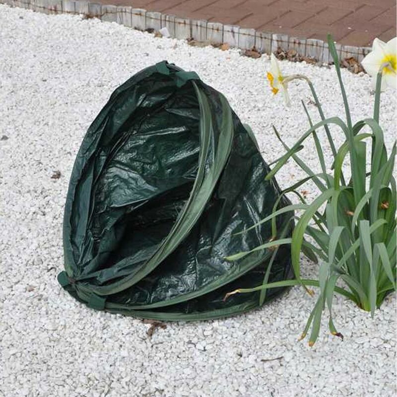 AFYBL Garden Waste Bag 63 Gallons Collapsible Canvas Reusable Gardening Hash Bag,Water Resistant Garden Yard Leaf Waste Bag Waste Sack with Handles Storage Bag with Thickened Edge 