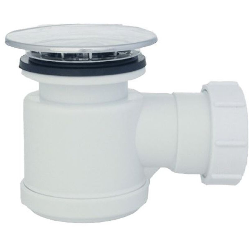 MX 50mm Shower Waste HI FLOW Chrome Top Easy Clean Trap for Shower Tray WAB
