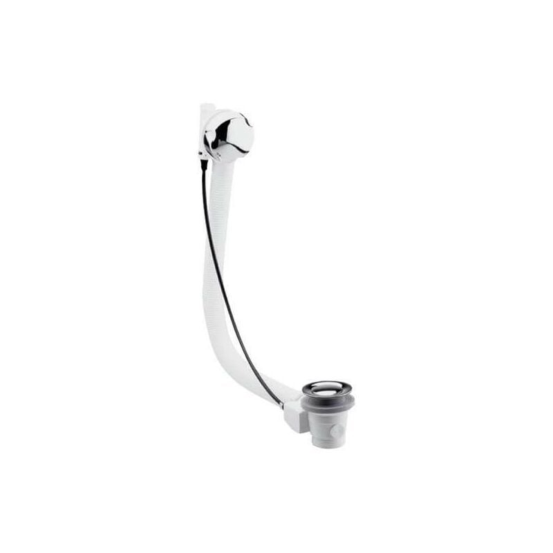 Easy Clean Chrome Click Clack Popup Turn Button Bath Waste Clicker with Overflow