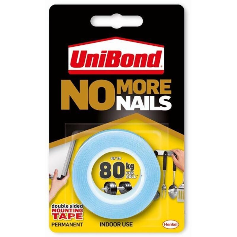 UniBond 2675759 No More Nails Roll Original Permanent 19mm x 1.5m UNI781742