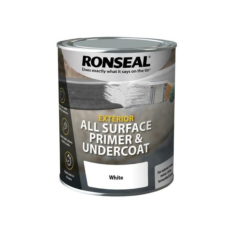 Ronseal 37559 All Surface Primer & Undercoat Exterior White 750ml