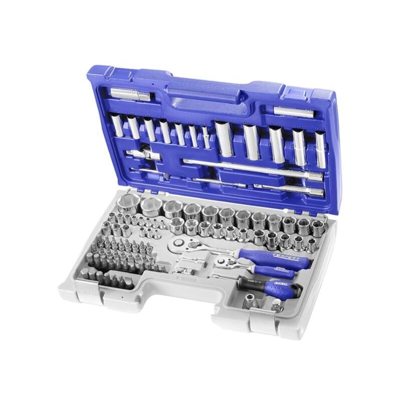 Expert E034805 Socket & Accessory Set of 98 Metric 1/4 & 1/2in Drive BRIE034805B