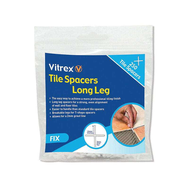 Vitrex LLS4250 Long Leg Spacer 4mm (Pack 250) VITLLS4250