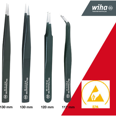 Wiha 44518 Professional ESD Precision Tech Tweezers by Wiha並行輸入 Wiha 44518 Professional ESD Precision Tech Tweezers - Tongue And
