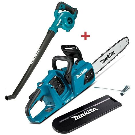 Makita DUC355Z Twin 18v / 36v LXT Cordless 35cm Chainsaw & DUB186Z Blower Bare (1/5)