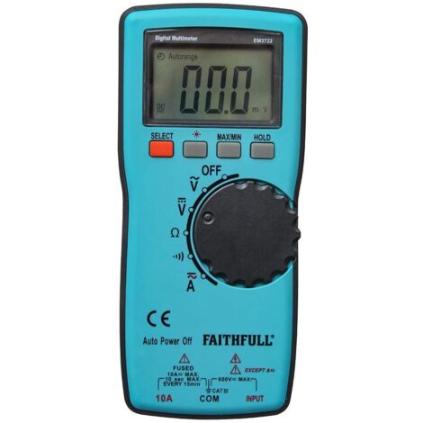 Faithfull EM3722 Auto-Range Digital Multimeter FAIDETAUTO (1/3)