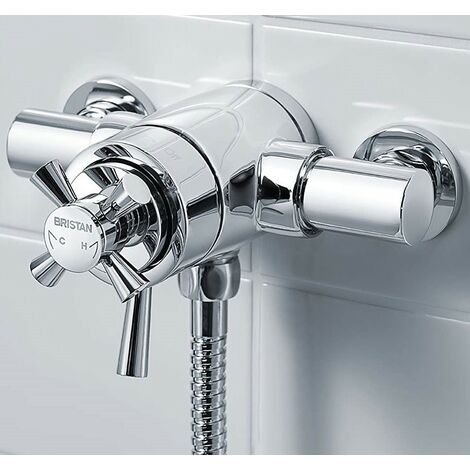 Bristan Rio 2 Exposed Thermostatic Mixer Shower Valve Dual Control 110mm 130mm