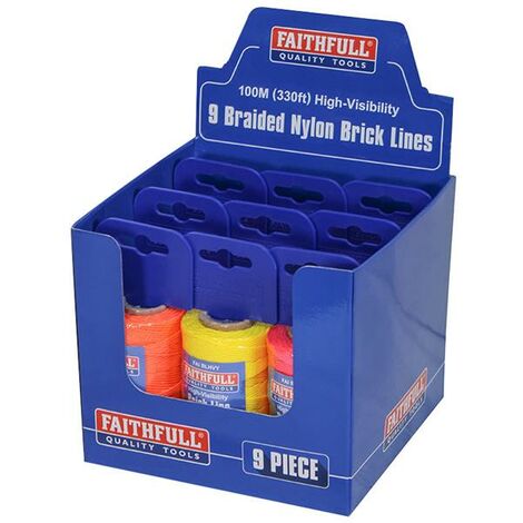 Faithfull Brick Line Replacement Dispenser Reel CDU, 9 Piece FAIBLDISPCDU