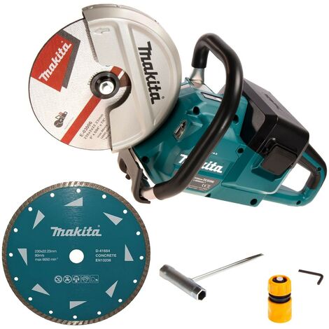 Makita DCE090ZX1 Twin 18v / 36v 9"" Cordless Brushless Disc Cutter Bare + Blade