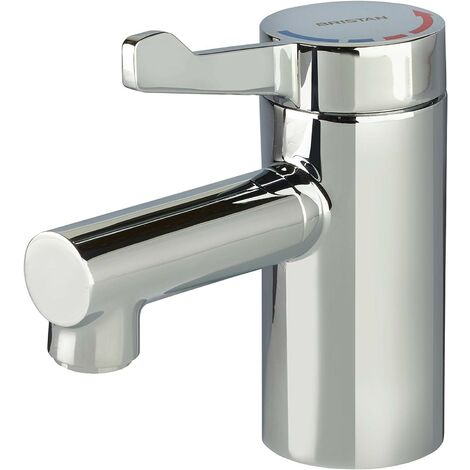 Bristan Gummers Solo 2 TMV3 thermostatic basin sink mixer tap – Single sequential control – Automatic shut-off – Supplied with copper tails (1/3)
