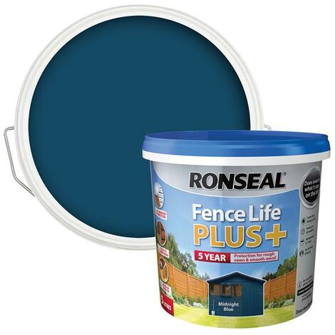Ronseal 38640 Fence Life Plus+ Midnight Blue 5 litre RSLFLPPMB5L