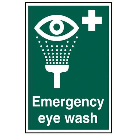 Scan 1554 Emergency Eye Wash - PVC Safety Sign 200 x 300mm SCA1554