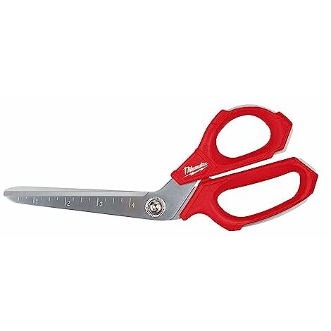 Milwaukee Jobsite Offset Scissors Large Handle Holes All Metal Core  4932479410