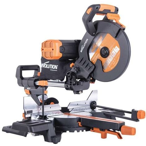 Evolution 053-0001C R255SMS-DB+ Multi-Material Sliding Mitre Saw 255mm 2000W 240V