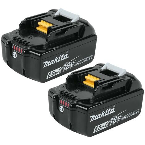2x Genuine Makita 18V 6.0Ah Li-Ion LXT Battery BL1860 6AH New Star + Carry Case