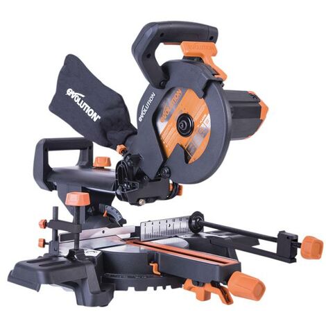 Evolution R210SMS+ Pro Multi-Material Sliding Mitre Saw 210mm 1500W 110V EVLR210SMSL