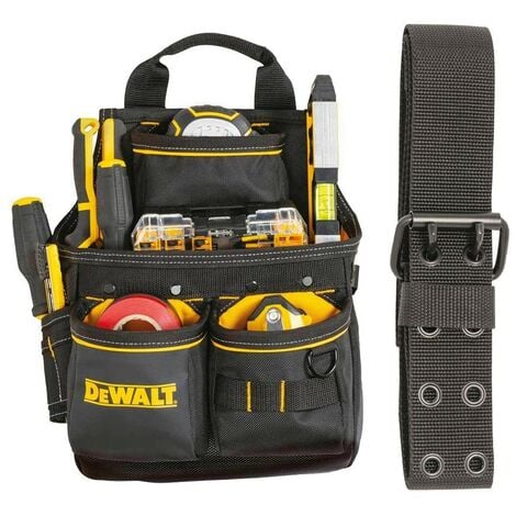 Dewalt DWST40201-1 Nail Pouch With Belt Hi-Vis Fabric Hammer Loops + 13 Pocket