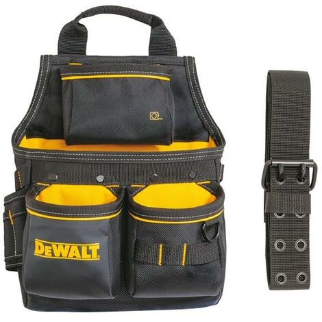 Dewalt DWST40201-1 Nail Pouch With Belt Hi-Vis Fabric Hammer Loops + 13 Pocket