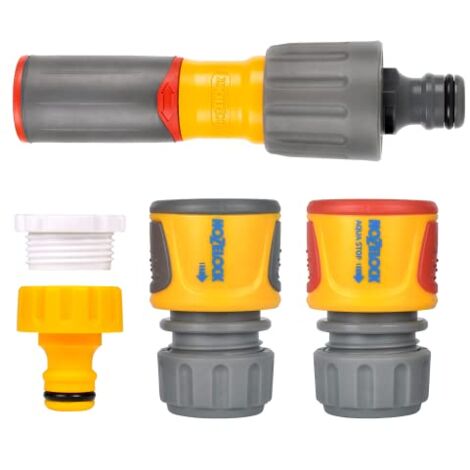Hozelock Watering Starter Nozzle Connector Set Soft Touch End Water Stop