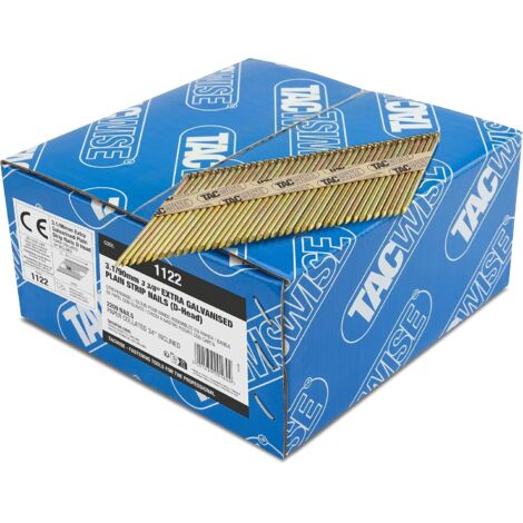 Tacwise 1122 3.1/90mm Framing Nails Extra Galvanised Plain Shank 34 degrees 2200