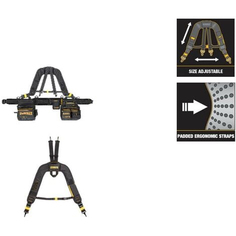 Dewalt DWST40901-1 Heavy Duty Padded Professional Polyester Suspenders Belt Rig