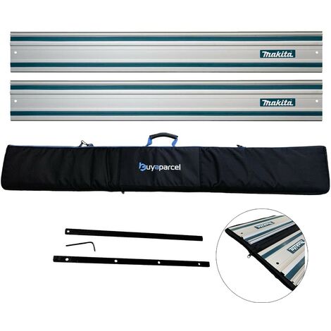 2x Makita 1.5m Guide Rail for SP6000 Plunge Saws + BAP Carry Bag + Connector