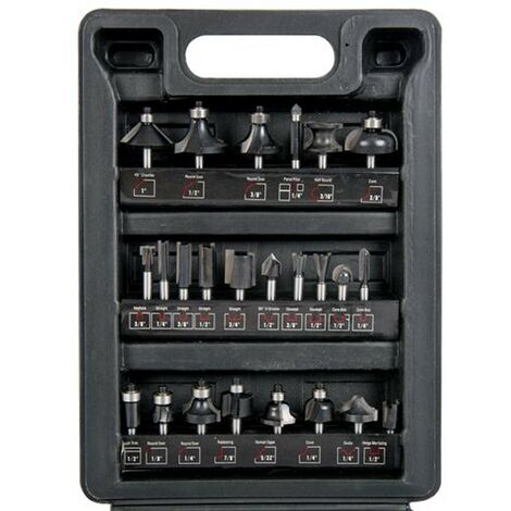 Trend SET/SS24X1/4TC 24 Piece Router Cutter Starter Bit Set 1/4in Shank