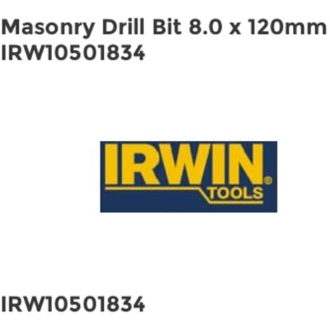 Irwin 10501834 Masonry Drill Bit 8.0 x 120mm IRW10501834