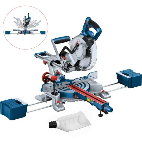 Bosch GCM18V-216D 18V BITURBO Cordless Double Bevel Mitre Saw 216mm + Leg Stand