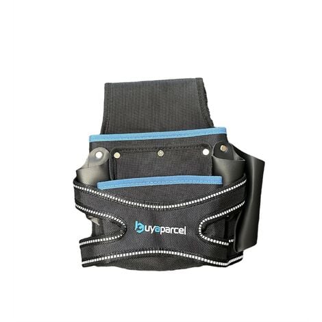BAP 2 Pocket Screw Nail Heavy Duty Hand Tool Belt Pouch Holder Black Work Belt