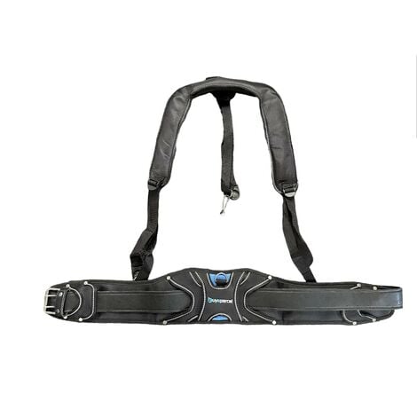 BAP Heavy Duty Champion Tool Belt Pouch Holster Black Padded Leather + Braces