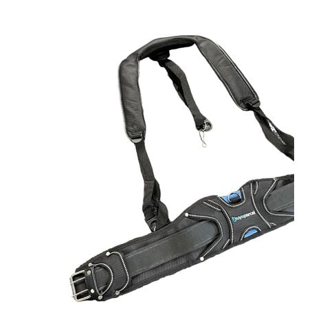 BAP Heavy Duty Champion Tool Belt Pouch Holster Black Padded Leather + Braces