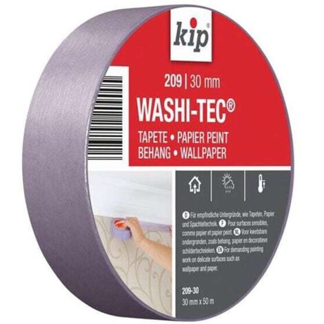 KIP 222546 209 Premium Low Tack WASHI-TEC Masking Tape 30mm x 50m KIP222546