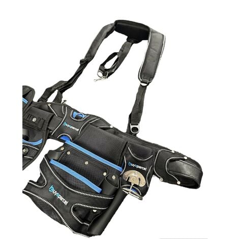 BAP 5PC Heavy Duty Champion Tool Belt & Braces Set Pouch Holster Holder Black