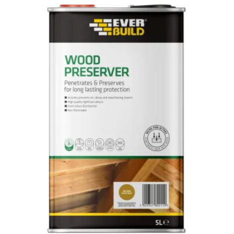 Everbuild Sika 483724 Wood Preserver Golden Chestnut 5 litre EVBLJGC05