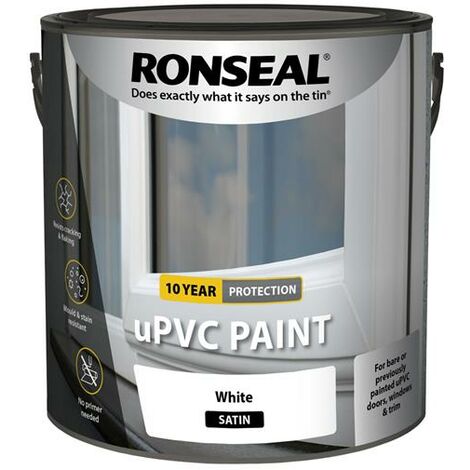 Ronseal 39394 uPVC Paint White Satin 2.5 litre RSLUPVCWS25L
