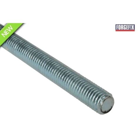ForgeFix MEMROD6 Threaded Rod Zinc Plated M6 x 1m Single FORROD6N