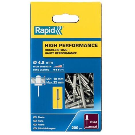 Rapid 5001440 High Performance Rivets 4.8 x 25mm (Box 200) RPD5001440